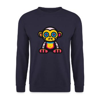 Singe Halloween Animal - Sweat-shirt Unisexe - marine - Devant - Alina (178cm) & Michal (187cm)