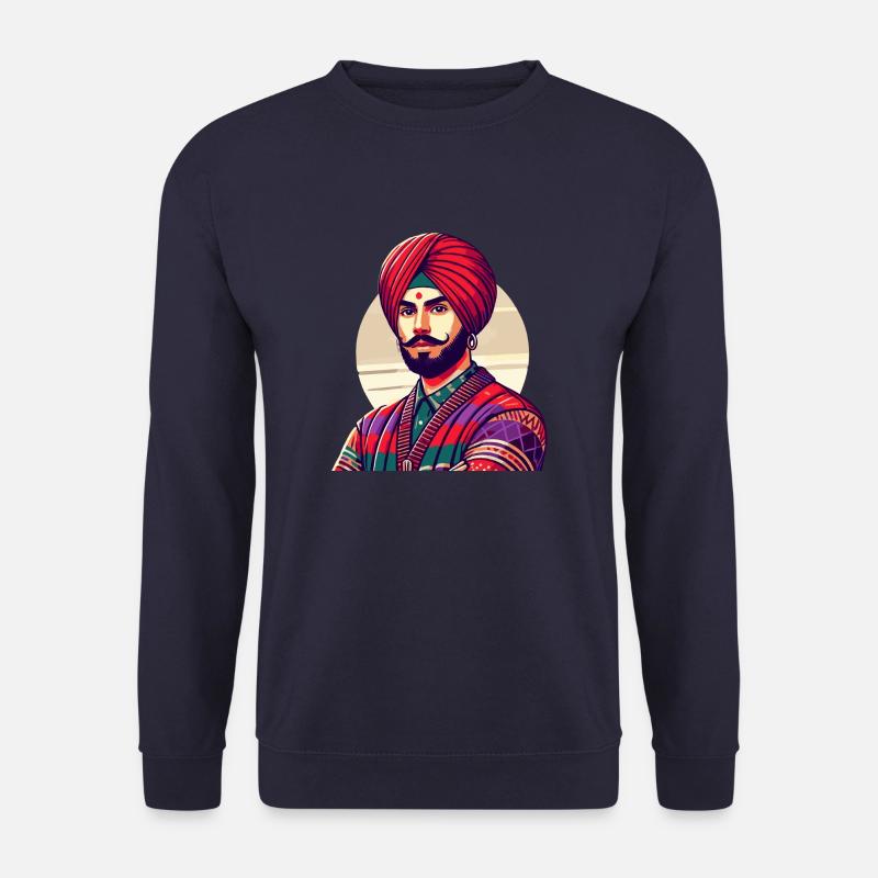 Indischer Mann Neu-Delhi - Unisex Pullover - Navy