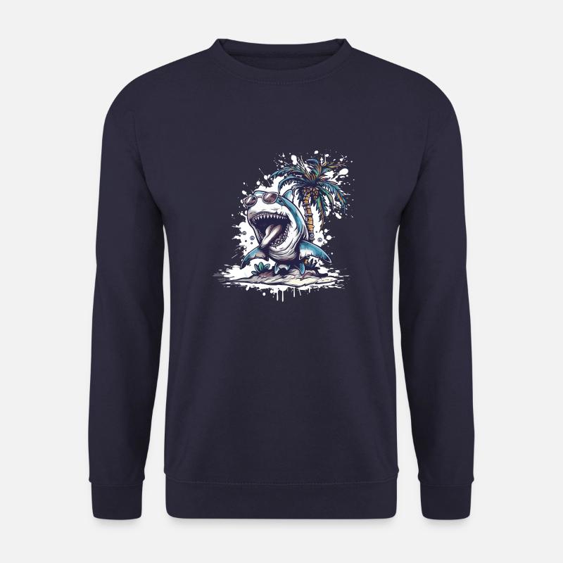 Shark Island Palm Tree - Unisex Sweatshirt - navy