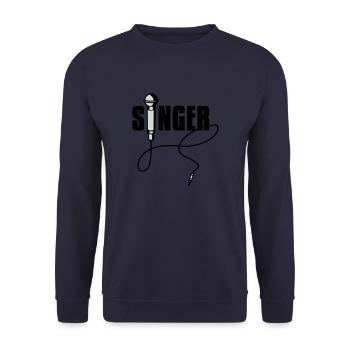 singer - Unisex Pullover - Navy - Vorne - Alina (178cm) & Michal (187cm)
