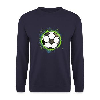 Football Design 01 - Unisex Sweatshirt - navy - Front - Alina (178cm) & Michal (187cm)