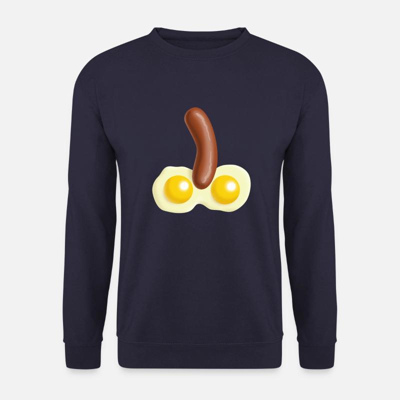 Spiegeleier und Würstchen - Unisex Pullover - Navy