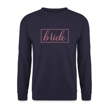Bride Matching Couple Engagement Wedding Honeymoon - Unisex Sweatshirt - navy - Front - Alina (178cm) & Michal (187cm)