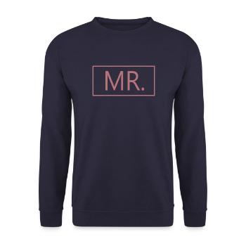 M. Couple assorti Fiançailles Mariage Lune de miel - Sweat-shirt Unisexe - marine - Devant - Alina (178cm) & Michal (187cm)