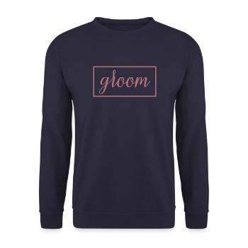 Groom - Husband To Be Wedding Party Engagement - Unisex Sweatshirt - navy - Front - Alina (178cm) & Michal (187cm)