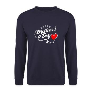 Mother's Day Mother's Day Mama Mommy Mom Say - Unisex Sweatshirt - navy - Front - Alina (178cm) & Michal (187cm)