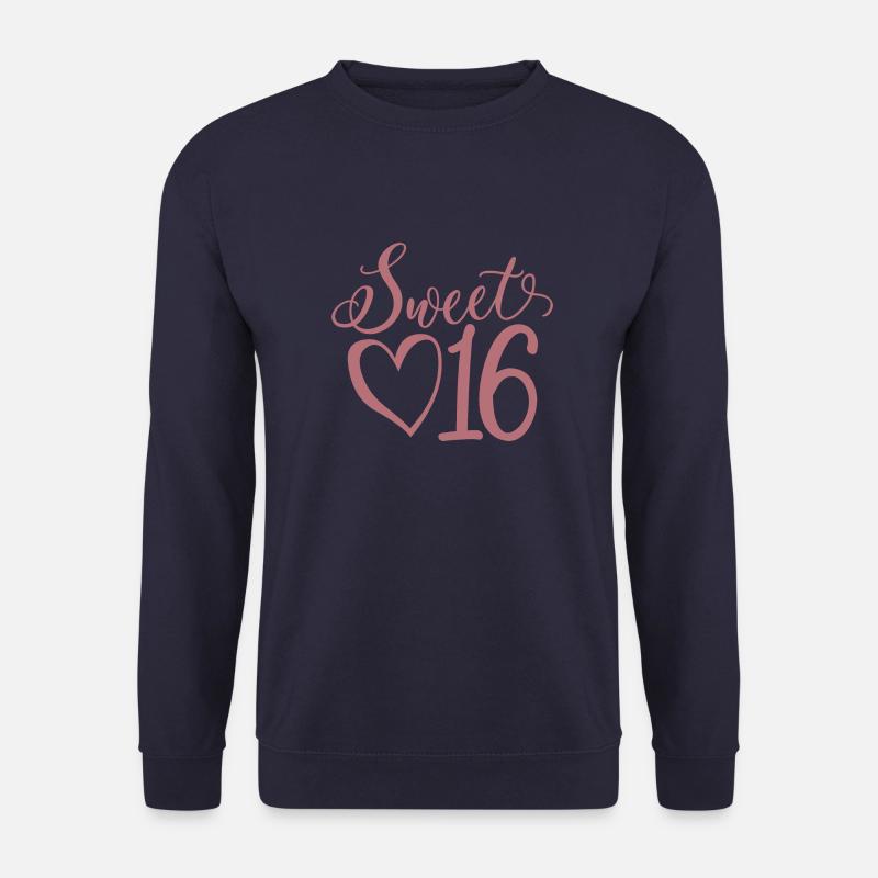 Süßes sechzehn süßes Geschenk zum 16. Geburtstag 16 Jahre alt - Unisex Pullover - Navy