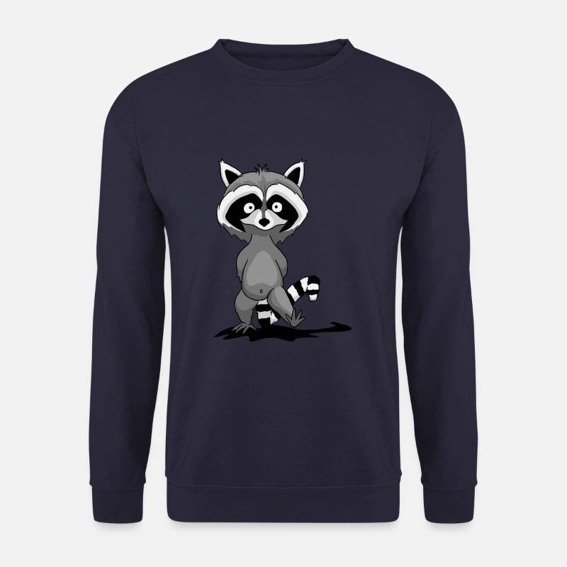 Waschbär urban Wildtier süß frech lässig Geschenk - Unisex Pullover - Navy