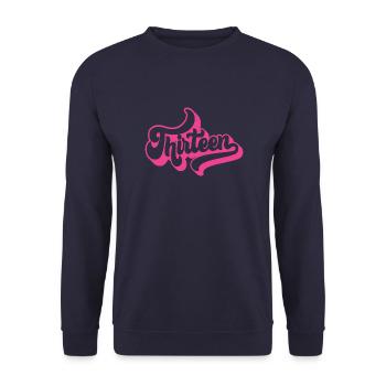 Mignon cadeau d’anniversaire 13 ans 13 ans - treize - Sweat-shirt Unisexe - marine - Devant - Alina (178cm) & Michal (187cm)