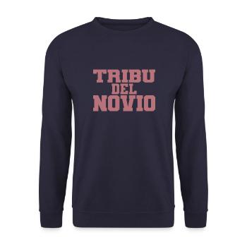 Tribu del Novio Groom's Tribe Wedding Groomsmen - Unisex Sweatshirt - navy - Front - Alina (178cm) & Michal (187cm)