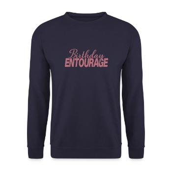 Birthday Entourage Matching Group Birthday Party - Unisex Sweatshirt - navy - Front - Alina (178cm) & Michal (187cm)