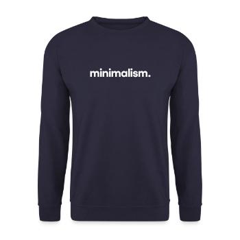 minimalism - Sweat-shirt Unisexe - marine - Devant - Alina (178cm) & Michal (187cm)