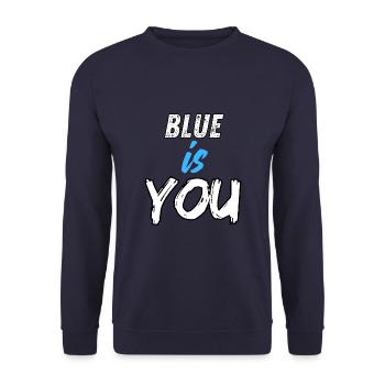 BLAU BIST DU - Unisex Pullover - Navy - Vorne - Alina (178cm) & Michal (187cm)