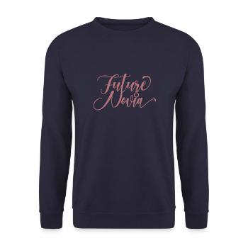 Future Novia Girlfriend Engagement Wedding Gift - Unisex Sweatshirt - navy - Front - Alina (178cm) & Michal (187cm)