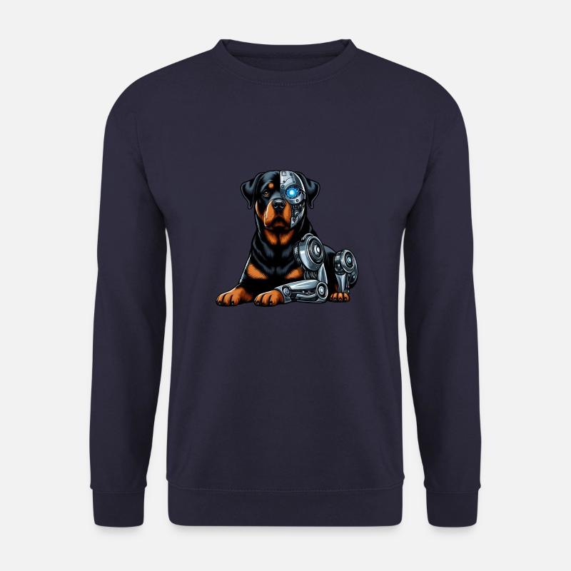 Rottweiler Cyborg Robot Space - Unisex Sweatshirt - navy