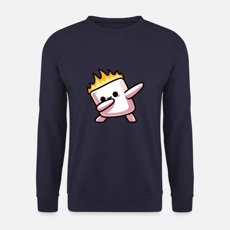 Marshmallow Feuer Flamme Grillen Dab - Unisex Pullover - Navy