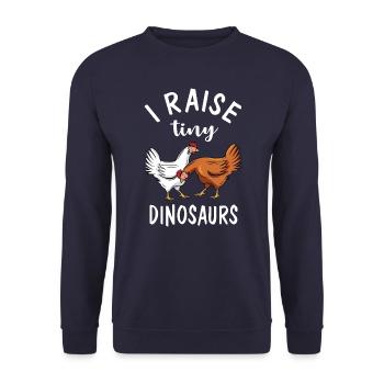 Chickens funny chicken lovers gift chicken farm - Unisex Sweatshirt - navy - Front - Alina (178cm) & Michal (187cm)