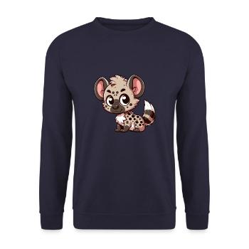 Conception de bande dessinée de bande dessinée de hyène mignonne - Sweat-shirt Unisexe - marine - Devant - Alina (178cm) & Michal (187cm)