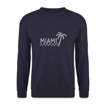 Miami - Unisex Pullover - Navy - Vorne - Alina (178cm) & Michal (187cm)