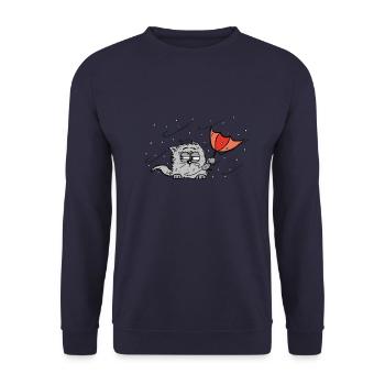 schlechter Tag - Unisex Pullover - Navy - Vorne - Alina (178cm) & Michal (187cm)