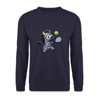 Zebra Tennis Players Tennis Club Tennis Match - Sweat-shirt Unisexe - marine - Devant - Alina (178cm) & Michal (187cm)