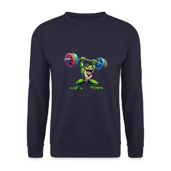 Entraînement d’haltères Frog Toad - Sweat-shirt Unisexe - marine - Devant - Alina (178cm) & Michal (187cm)
