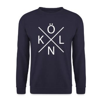 Köln - Unisex Pullover - Navy - Vorne - Alina (178cm) & Michal (187cm)