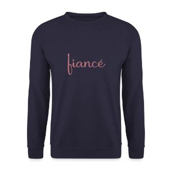 Verlobte Matching Verlobung Geschenk Hochzeit des Bräutigams - Unisex Pullover - Navy - Vorne - Alina (178cm) & Michal (187cm)