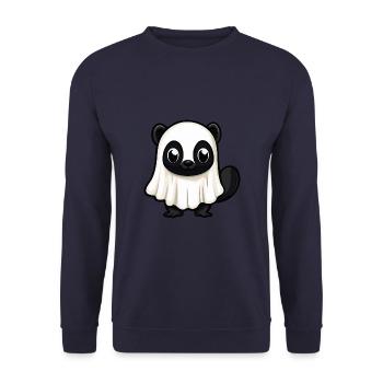 Stinktier Halloween Lustig Geist - Unisex Pullover - Navy - Vorne - Alina (178cm) & Michal (187cm)