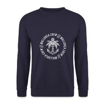Majorque équipage ancre palmier - Sweat-shirt Unisexe - marine - Devant - Alina (178cm) & Michal (187cm)