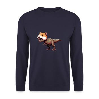 Hamster Dino T-Rex Créature Mythique Créature Fantastique - Sweat-shirt Unisexe - marine - Devant - Alina (178cm) & Michal (187cm)