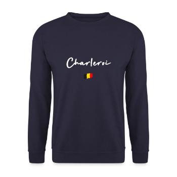 CHARLEROI - Unisex Pullover - Navy - Vorne - Alina (178cm) & Michal (187cm)