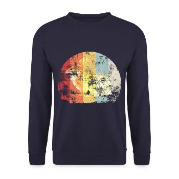 Lapin rétro - Sweat-shirt Unisexe - marine - Devant - Alina (178cm) & Michal (187cm)
