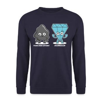 sport - Unisex Sweatshirt - navy - Front - Alina (178cm) & Michal (187cm)