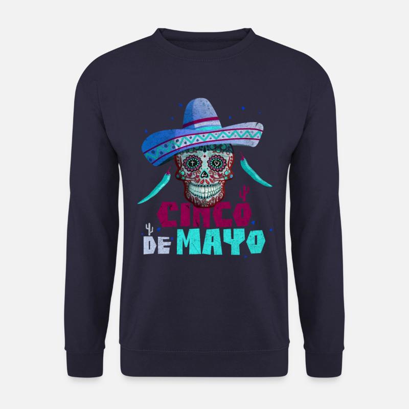 Crâne de sucre de vacances mexicaines Cinco de Mayo - Sweat-shirt Unisexe - marine