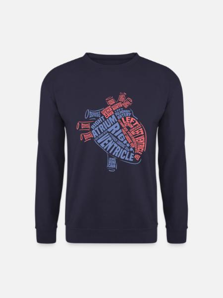 Cadeau d'infirmière en cardiologie anatomie cardiaque - Sweat-shirt Unisexe - marine