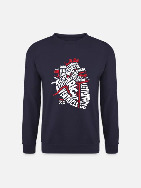 Heart anatomy cardiology nurse gift - Unisex Sweatshirt - navy