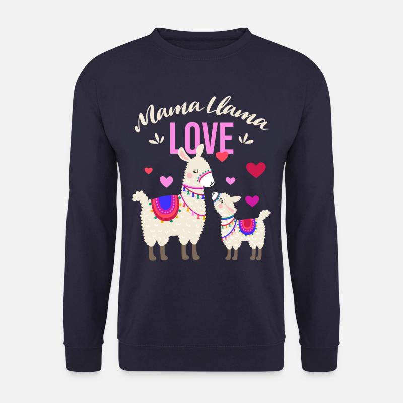 Mama Llama - Muttertag & Schwangerschaft Geschenk - Unisex Pullover - Navy