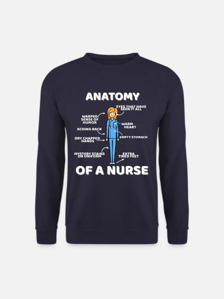 Lustige Anatomie einer Krankenschwester - Unisex Pullover - Navy