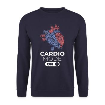 Heart anatomy cardiology mode gift - Unisex Sweatshirt - navy - Front - Alina (178cm) & Michal (187cm)
