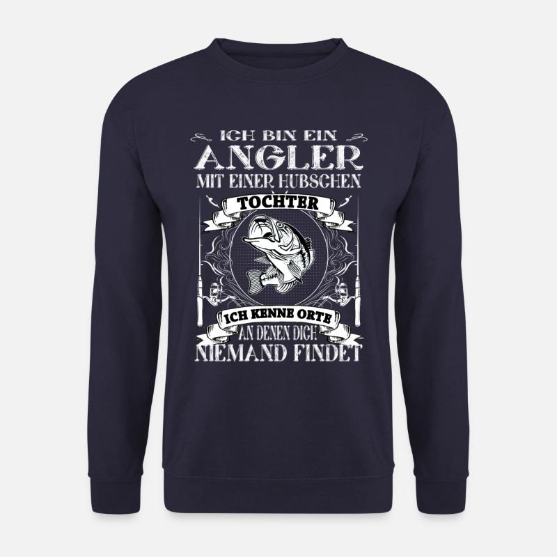 Angeln Fischen Vater Tochter - Unisex Pullover - Navy