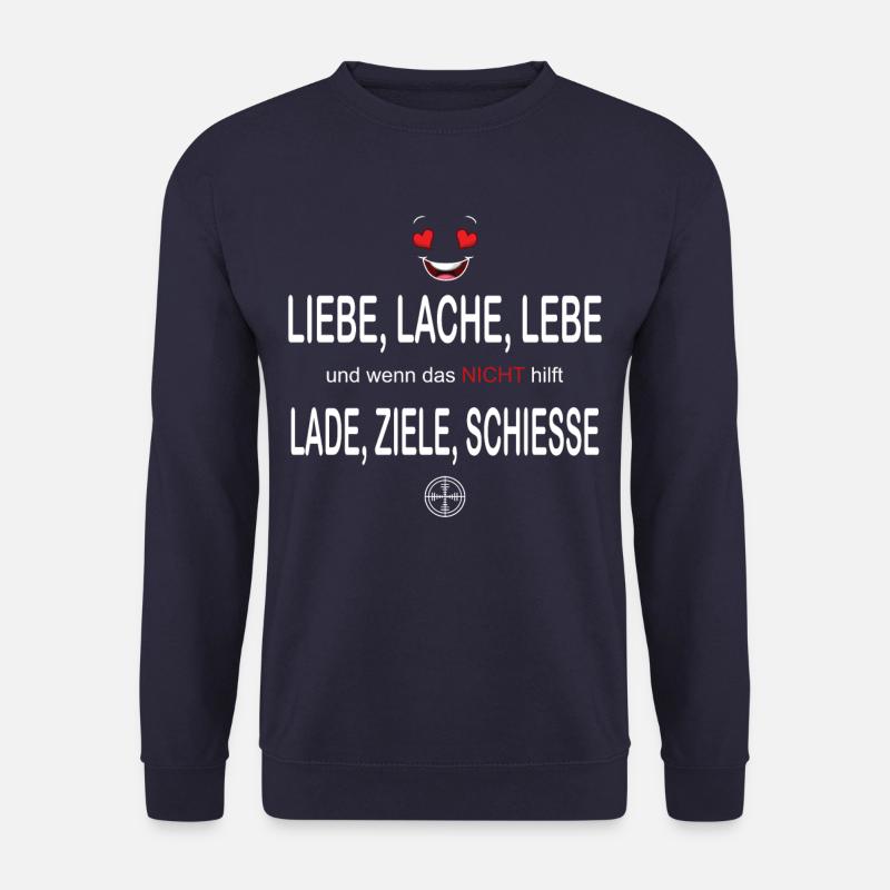 Liebe Lache Lebe - Unisex Pullover - Navy