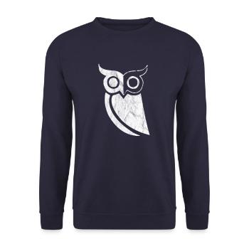 Owl owl - Unisex Sweatshirt - navy - Front - Alina (178cm) & Michal (187cm)