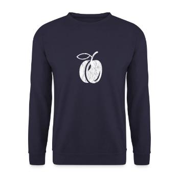 plum - Unisex Sweatshirt - navy - Front - Alina (178cm) & Michal (187cm)