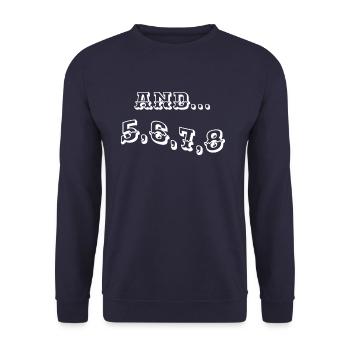 And 5 6 7 8 Dancer - Unisex Pullover - Navy - Vorne - Alina (178cm) & Michal (187cm)