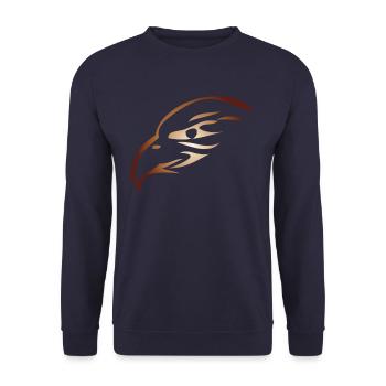 Adlerkopf Steinadler Seeadler - Unisex Pullover - Navy - Vorne - Alina (178cm) & Michal (187cm)