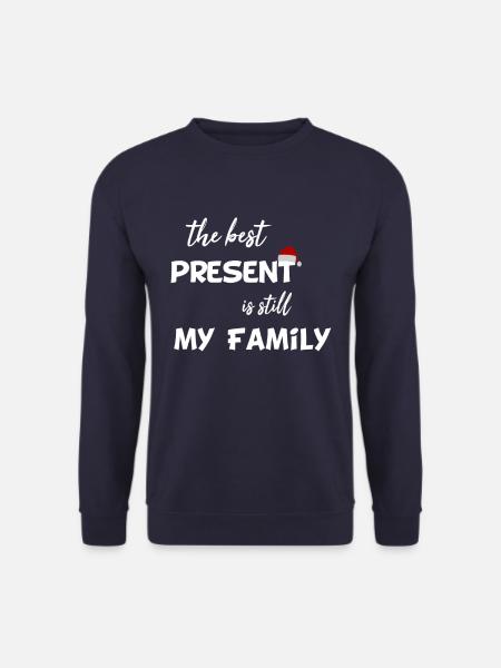 Weihnachten - The Best Present is still my Family - Unisex Pullover - Navy