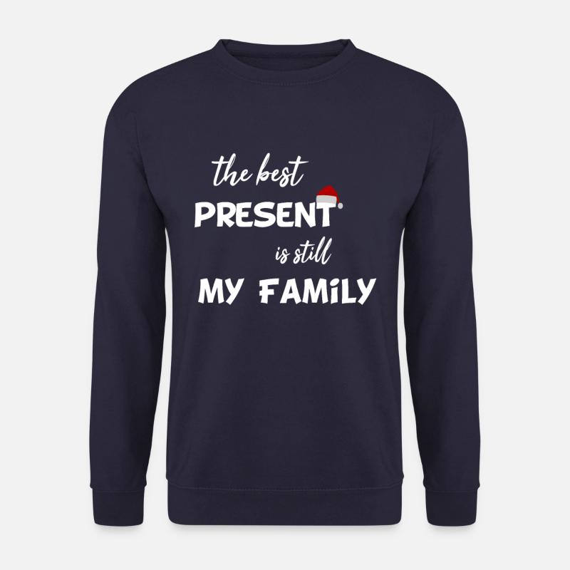 Weihnachten - The Best Present is still my Family - Unisex Pullover - Navy