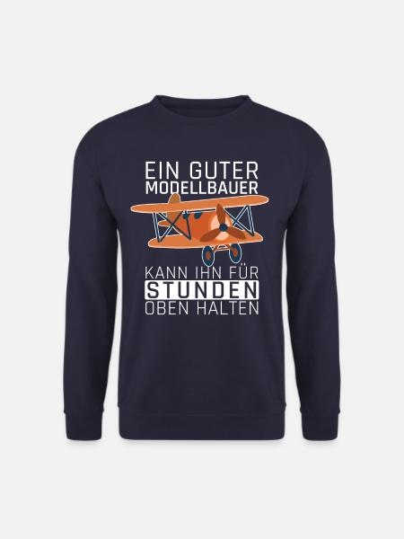 Modellbauer RC Modellbau Modellflug Geschenkidee - Unisex Pullover - Navy