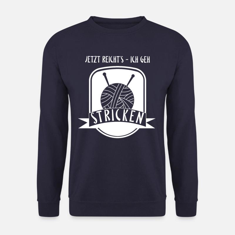 Ich geh Stricken - Lustiges Spruch Stricken Nähen - Unisex Pullover - Navy
